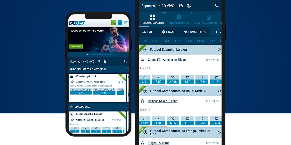 imagem App Mobile 1xBet