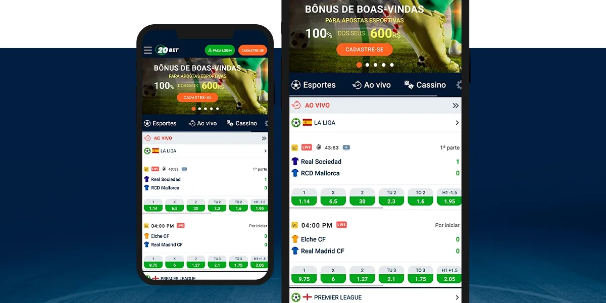 imagem App Mobile 20bet