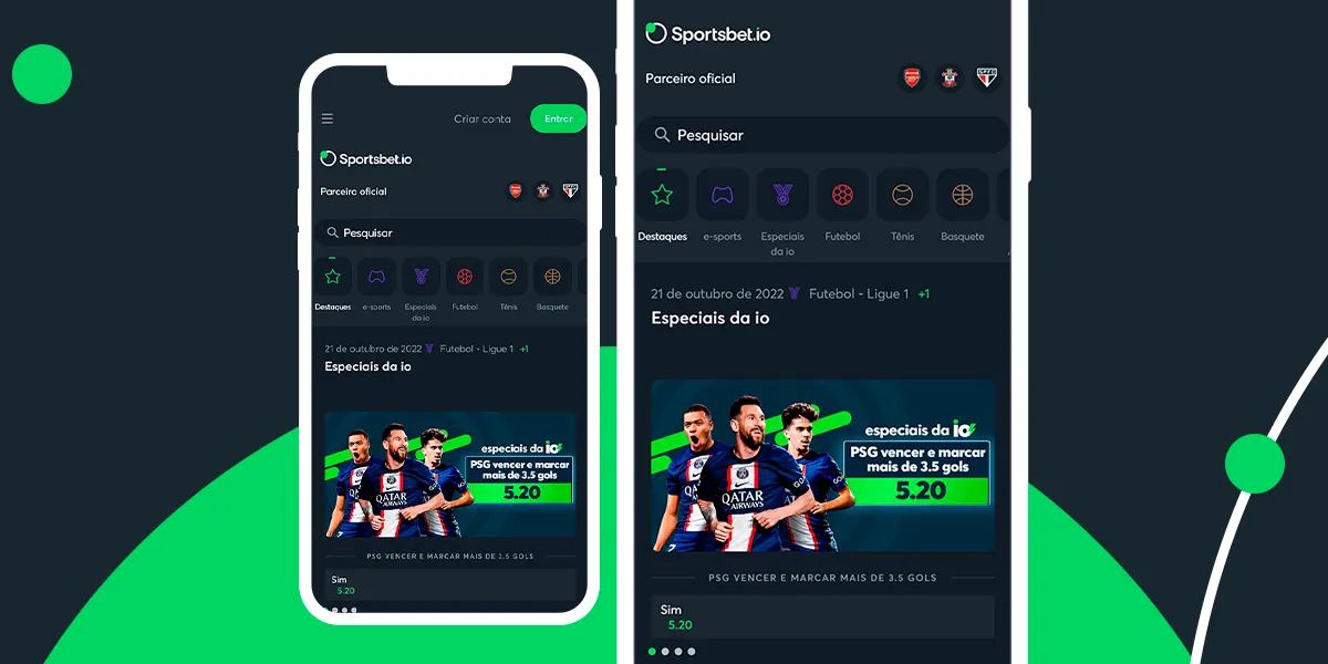 imagem App Mobile Sportsbet.io