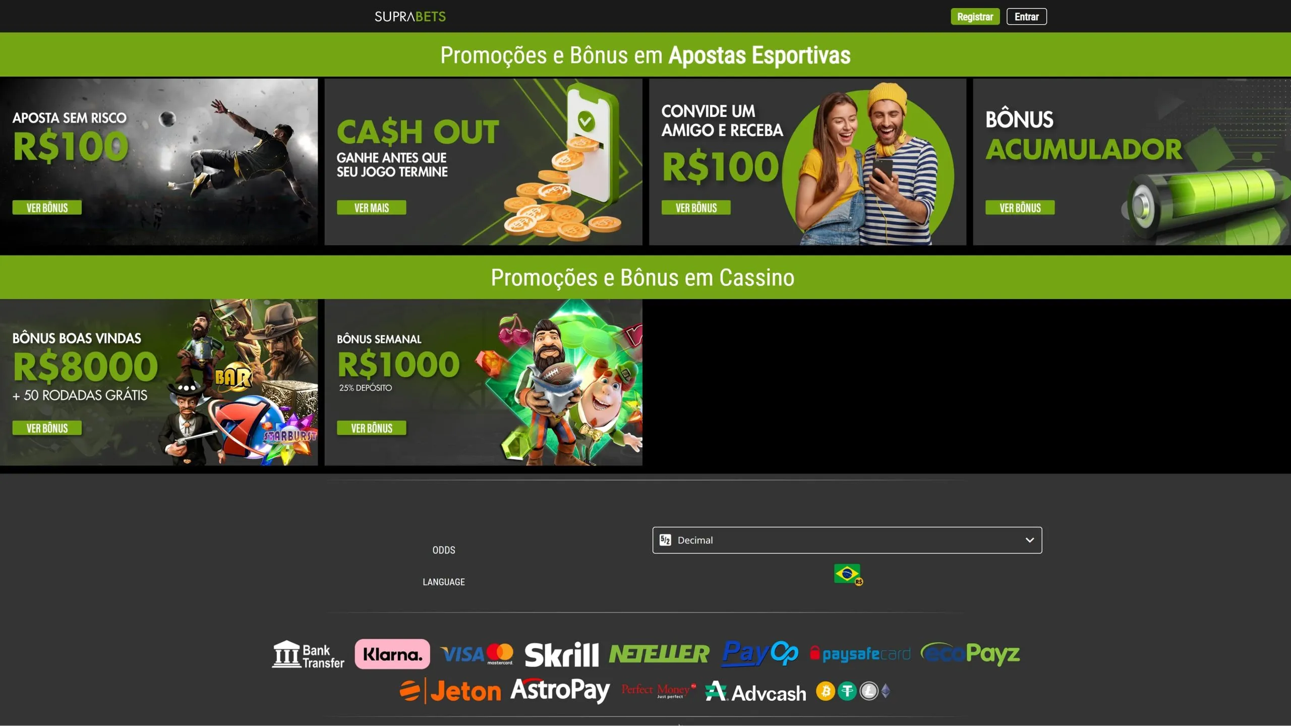 imagem captura Promoções Suprabets