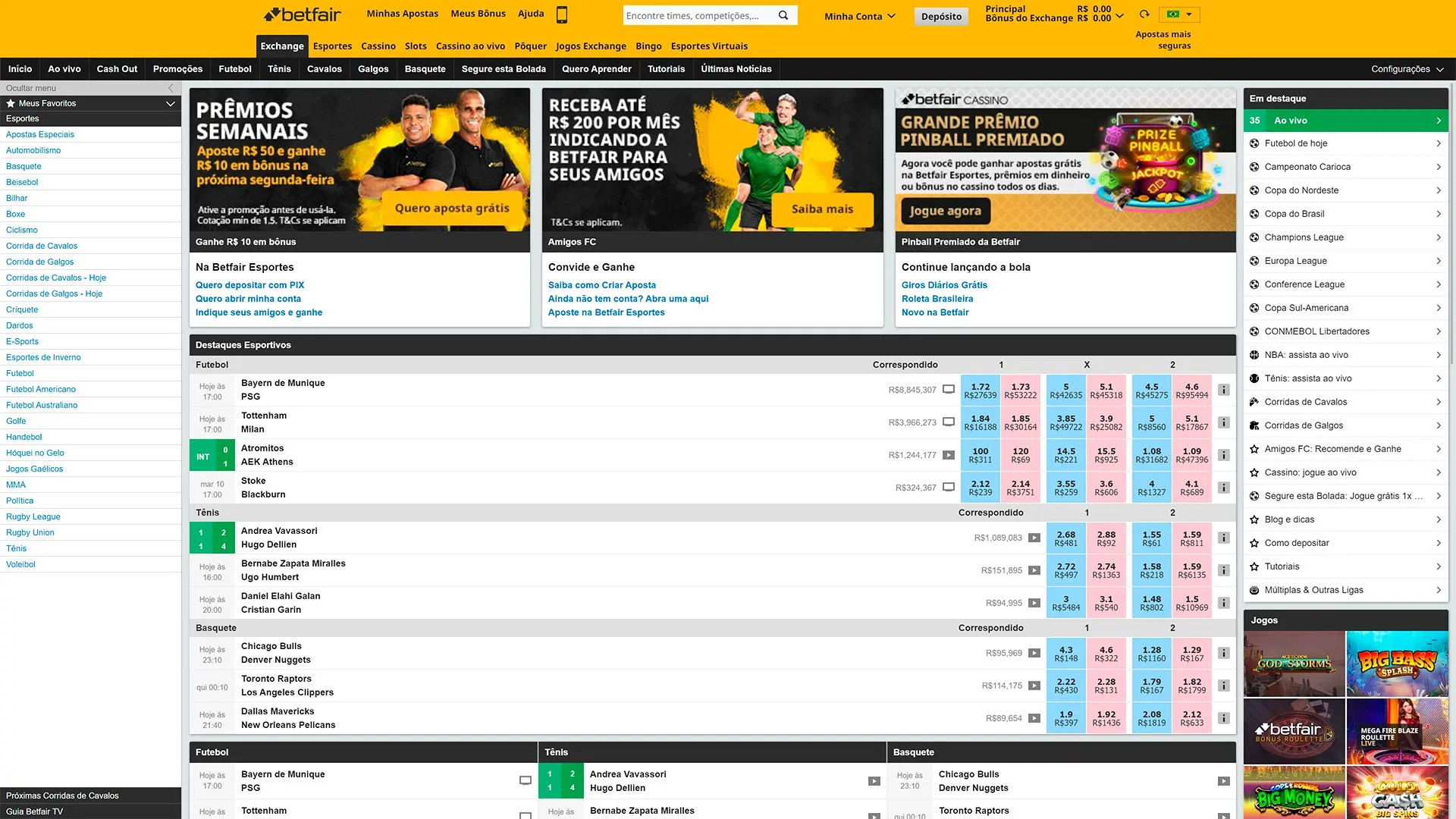 imagem de captura exchange Betfair